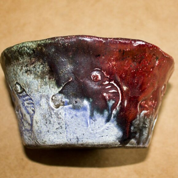 horse raku dish - Picture 7 of 7